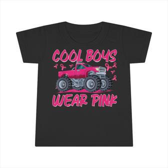 Monster Truck Cool Boys Wear Pink Breast Cancer Awareness Infant Tshirt - Monsterry DE
