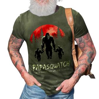 Papasquatch Like A Grandpa Just Way More Squatchy Funny Papa Gift For Mens 3D Print Casual Tshirt