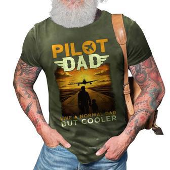 Airplane Pilot For Men Women Funny Saying Pilot Dad 3D Print Casual Tshirt - Seseable