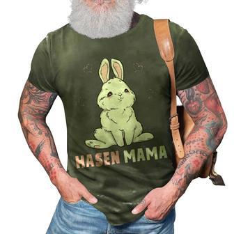 Cute Bunny Easter Rabbit Mum Rabbit Mum Gift For Women 3D Print Casual Tshirt | Mazezy