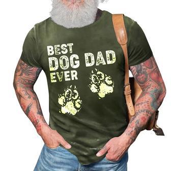 Funny Best Dog Dad Ever Cool Fathers Day Vintage Gift Men 3D Print Casual Tshirt - Seseable