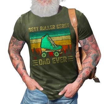 Funny Vintage Retro Best Roller Derby Dad Ever Fathers Day Gift For Mens Gift For Women 3D Print Casual Tshirt | Mazezy