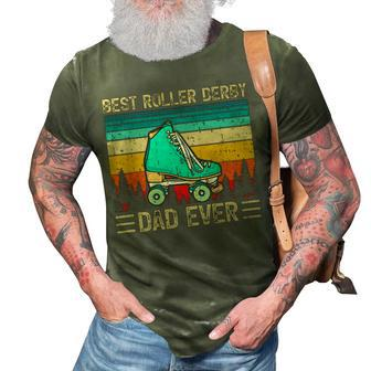 Funny Vintage Retro Best Roller Derby Dad Ever Fathers Day Gift For Women 3D Print Casual Tshirt | Mazezy