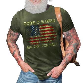 Gods Children Are Not For Sale American Flag 3D Print Casual Tshirt | Mazezy
