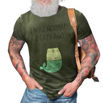 I Was Normal 2 Cats Ago T Crazy Cat Lady 3D Print Casual Tshirt | Mazezy