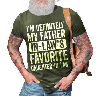 Im My Father In Laws Favorite Daughter In Law Funny Retro 3D Print Casual Tshirt - Seseable