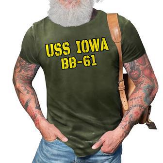 Iowa Battleship Veteran Warship Bb61 Father Grandpa Dad Son Gift For Women 3D Print Casual Tshirt | Mazezy