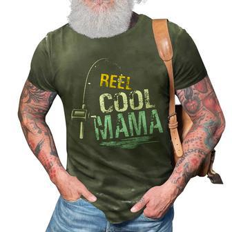 Reel Cool Mama Fishing Fisherman Funny Retro Gift For Women 3D Print Casual Tshirt | Mazezy UK