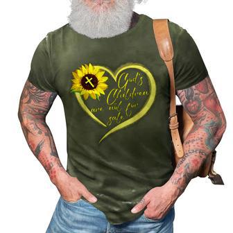 Sunflower Gods Children Are Not For Sale Fun Gods Children  Sunflower Gifts 3D Print Casual Tshirt