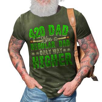 Weed Dad Pot Fathers Day Cannabis Marijuana Papa Daddy Gift For Women 3D Print Casual Tshirt | Mazezy