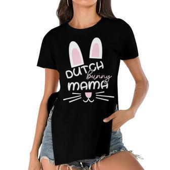 Dutch Rabbit Mum Rabbit Lover Gift For Women Women's Short Sleeves T-shirt With Hem Split | Mazezy
