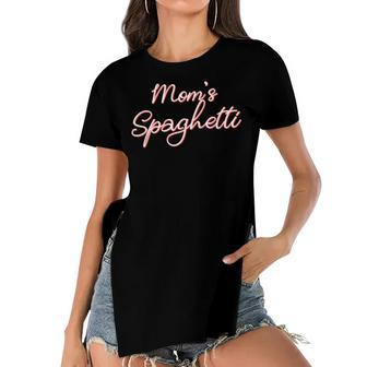 Funny Mothers Day Moms Spaghetti And Meatballs Lover Meme Gift For Women Women's Short Sleeves T-shirt With Hem Split | Mazezy