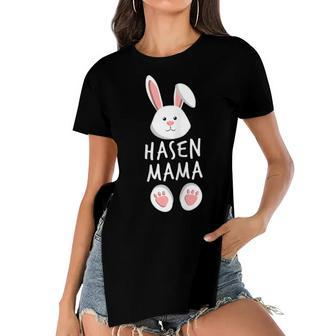 Rabbit Mum Family Partner Look Easter Bunny Gift Easter Gift For Womens Gift For Women Women's Short Sleeves T-shirt With Hem Split | Mazezy
