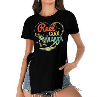 Reel Cool Mama Fishing Mothers Day For Gift For Womens Gift For Women Women's Short Sleeves T-shirt With Hem Split | Mazezy