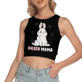 Cute Bunny Easter Rabbit Mum Rabbit Mum Women's Crop Top Tank Top | Mazezy