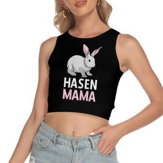 Rabbit Mum Rabbit Mother Pet Long Ear Women's Crop Top Tank Top | Mazezy