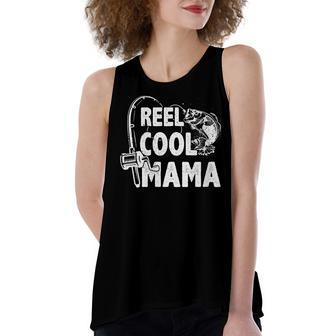 Family Lover Reel Cool Mama Fishing Fisher Fisherman Women's Loose Tank Top | Mazezy