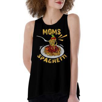 Moms Spaghetti Food Lovers Novelty Women's Loose Tank Top | Mazezy