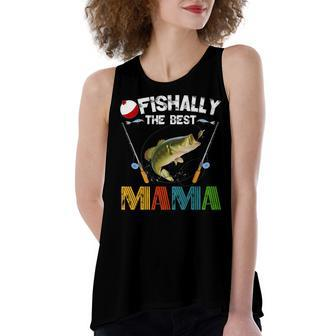 Ofishally The Best Mama Fishing Rod Mommy Women's Loose Tank Top | Mazezy UK