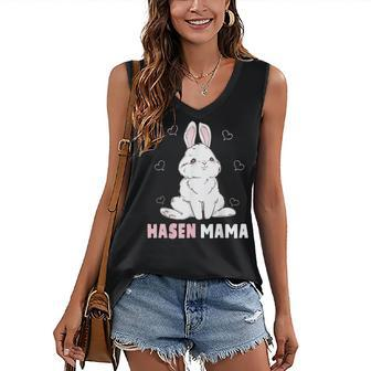 Cute Bunny Easter Rabbit Mum Rabbit Mum Women's V-neck Tank Top | Mazezy