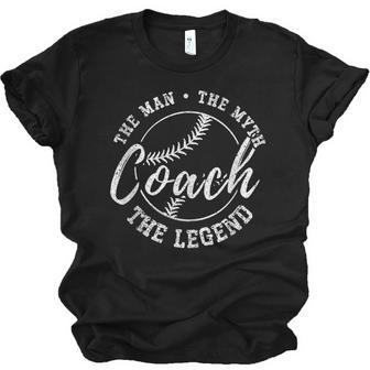 Baseball Coach The Man The Myth The Legend Teacher Husband Jersey T-Shirt | Mazezy