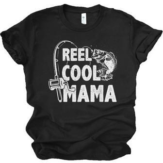 Family Lover Reel Cool Mama Fishing Fisher Fisherman Jersey T-Shirt | Mazezy