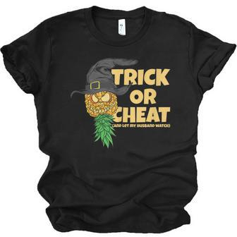 Halloween Trick Or Cheat Let Husband Watch Swingers Jersey T-Shirt | Mazezy