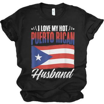 Hot Puerto Rican Husband Puerto Rico Puerto Rican Flag Pride Jersey T-Shirt | Mazezy
