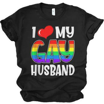 I Love My Gay Husband Lgbt Gay Pride Month Jersey T-Shirt | Mazezy