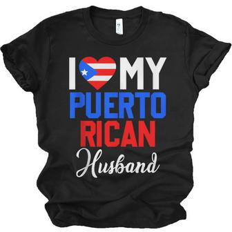 I Love My Puerto Rican Husband Canada Flag Married Couple Jersey T-Shirt | Mazezy
