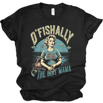 Ofishally The Best Mama Fishing Mommy Jersey T-Shirt | Mazezy UK