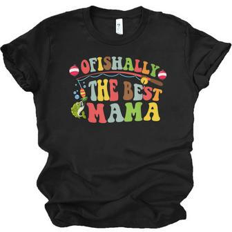 Ofishally The Best Mama Fishing Rod Mommy Jersey T-Shirt | Mazezy