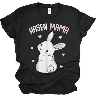 Rabbit Mum With Rabbit Easter Bunny Jersey T-Shirt | Mazezy