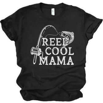 Retro Reel Cool Mama Fishing Fisher Jersey T-Shirt | Mazezy