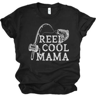 Retro Reel Cool Mama Fishing Fisher Jersey T-Shirt | Mazezy