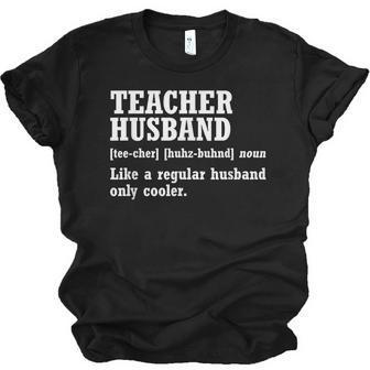 Teacher Husband Definition Husband Of A Teacher Jersey T-Shirt | Mazezy
