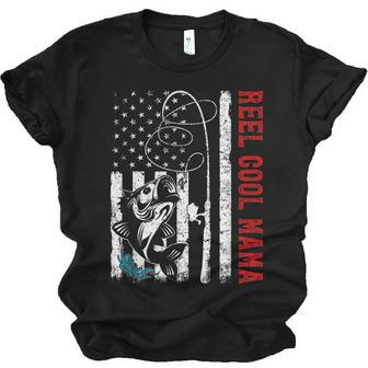 Usa Flag Reel Cool Mama Fishing Fisher Fisherman Jersey T-Shirt | Mazezy