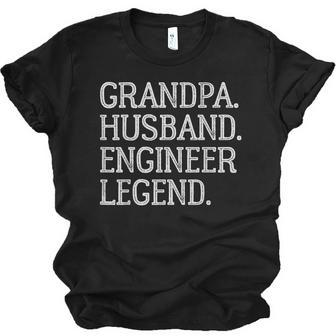 Vintage Grandpa Husband Engineer Legend Jersey T-Shirt | Mazezy