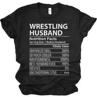 Wrestling Husband Nutrition Facts Wrestling Husband Jersey T-Shirt | Mazezy DE