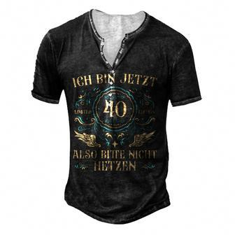 40 Years Old 40Er Dad 40Th Birthday For Women Men's Henley T-Shirt | Mazezy