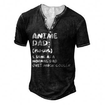 Anime Dad Definition Japanese For Women Men's Henley T-Shirt | Mazezy