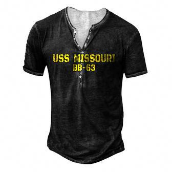 Missouri Veterans Day Memorial Day Father Grandpa Dad Son For Women Men's Henley T-Shirt | Mazezy AU