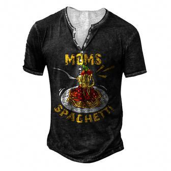 Moms Spaghetti Food Lovers Novelty For Women Men's Henley T-Shirt | Mazezy