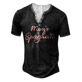 Moms Spaghetti And Meatballs Lover Meme For Women Men's Henley T-Shirt | Mazezy AU