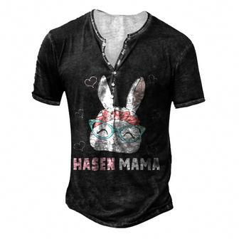 Rabbit Mum Bandana Rabbit Easter Rabbit Mum For Women Men's Henley T-Shirt | Mazezy