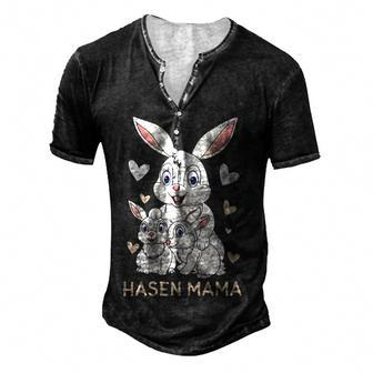 Rabbit Mum Cute Bunny Outfit For Girls For Women Men's Henley T-Shirt | Mazezy