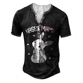 Rabbit Mum With Rabbit Easter Bunny For Women Men's Henley T-Shirt | Mazezy