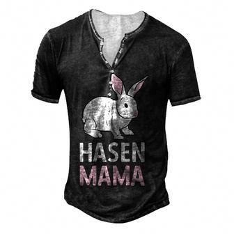 Rabbit Mum Rabbit Mother Pet Long Ear For Women Men's Henley T-Shirt | Mazezy