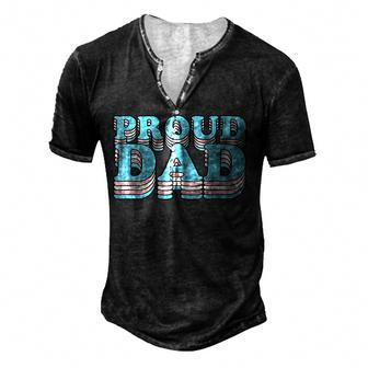 Transgender Pride Father Proud Trans Dad For Women Men's Henley T-Shirt | Mazezy AU