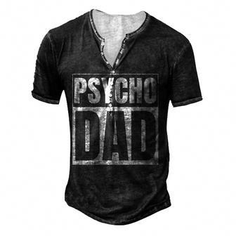 Weapons For Psycho Dad Handgun Lovers For Women Men's Henley T-Shirt | Mazezy DE